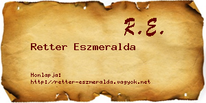 Retter Eszmeralda névjegykártya